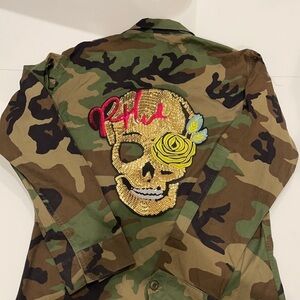 ⭐️ARMY CAMO JACKET WITH SKULL